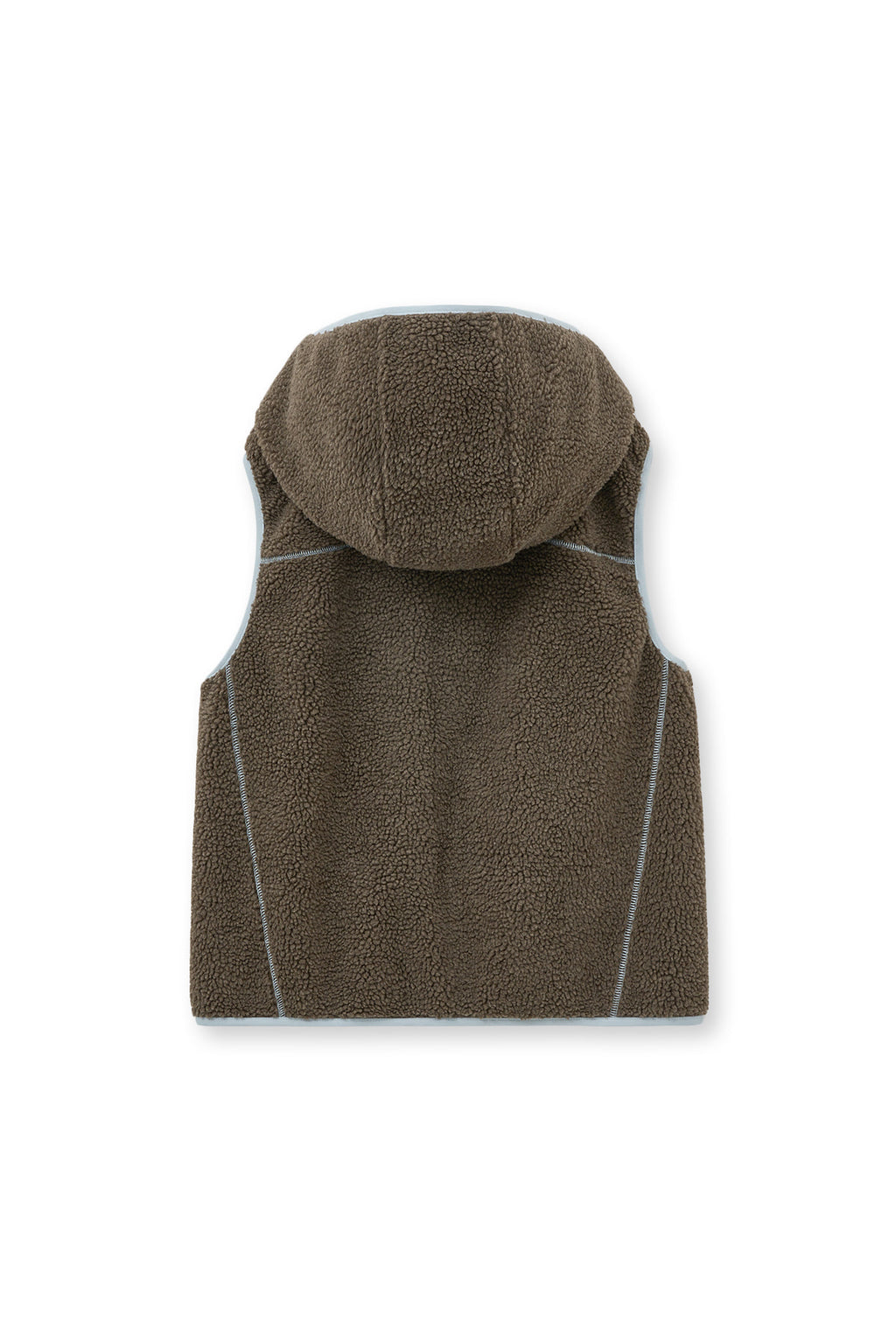 Matin Kim - Fleece Hoody Vest (Dark Brown) product image 3 | TRAB K-Fashion Australia