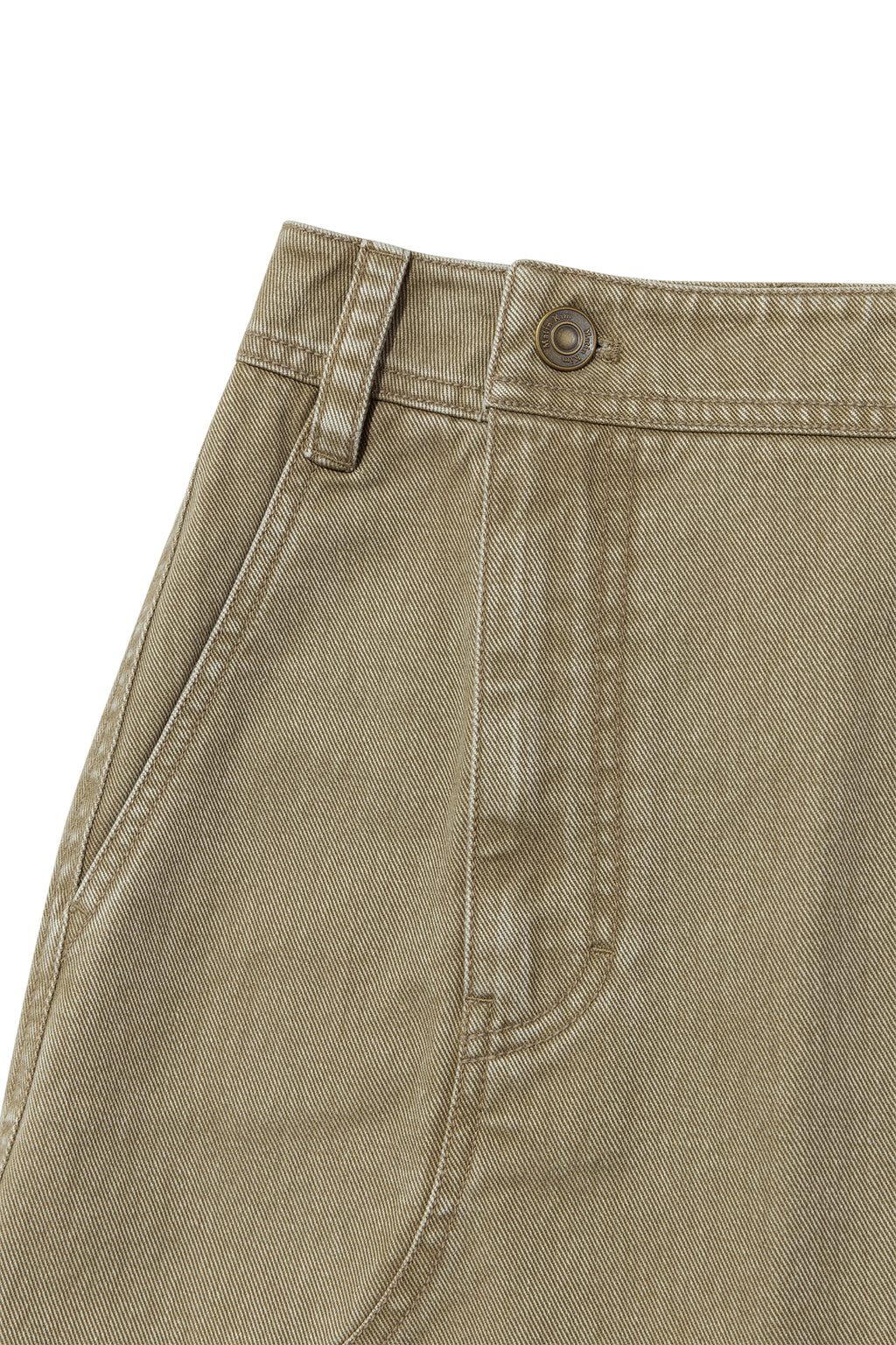Matin Kim - Side Pocket Point Midi Skirt (Light Khaki) product image 3 | TRAB K-Fashion Australia