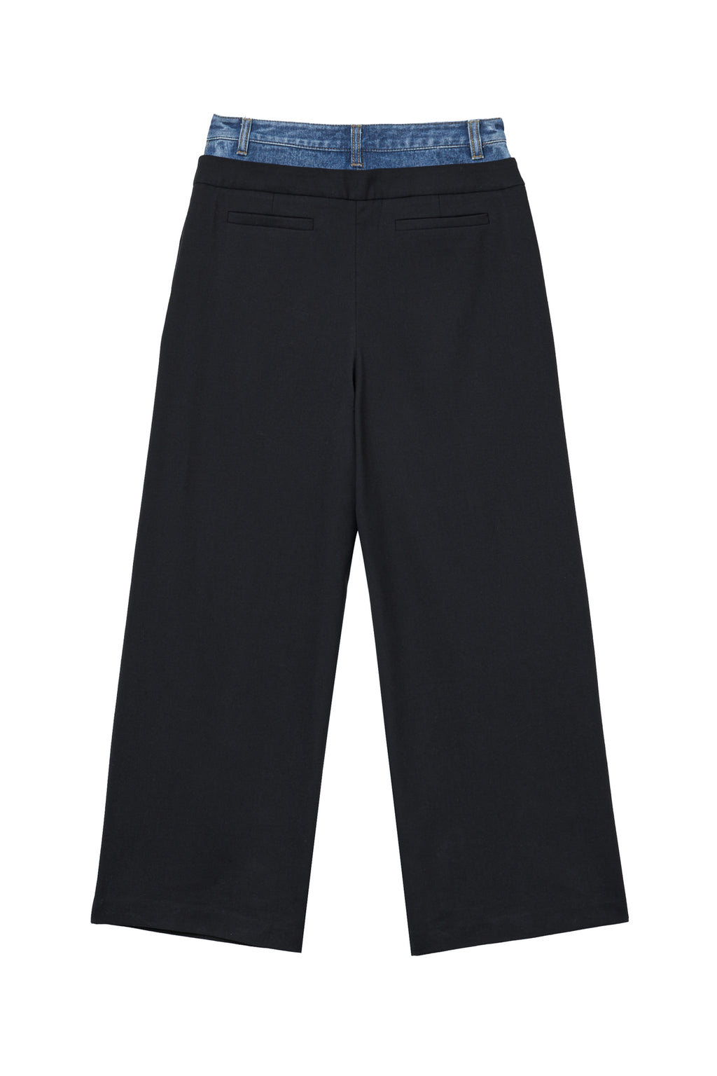 Deinet - Layered Denim Slacks (Black) product image 2 | TRAB K-Fashion Australia