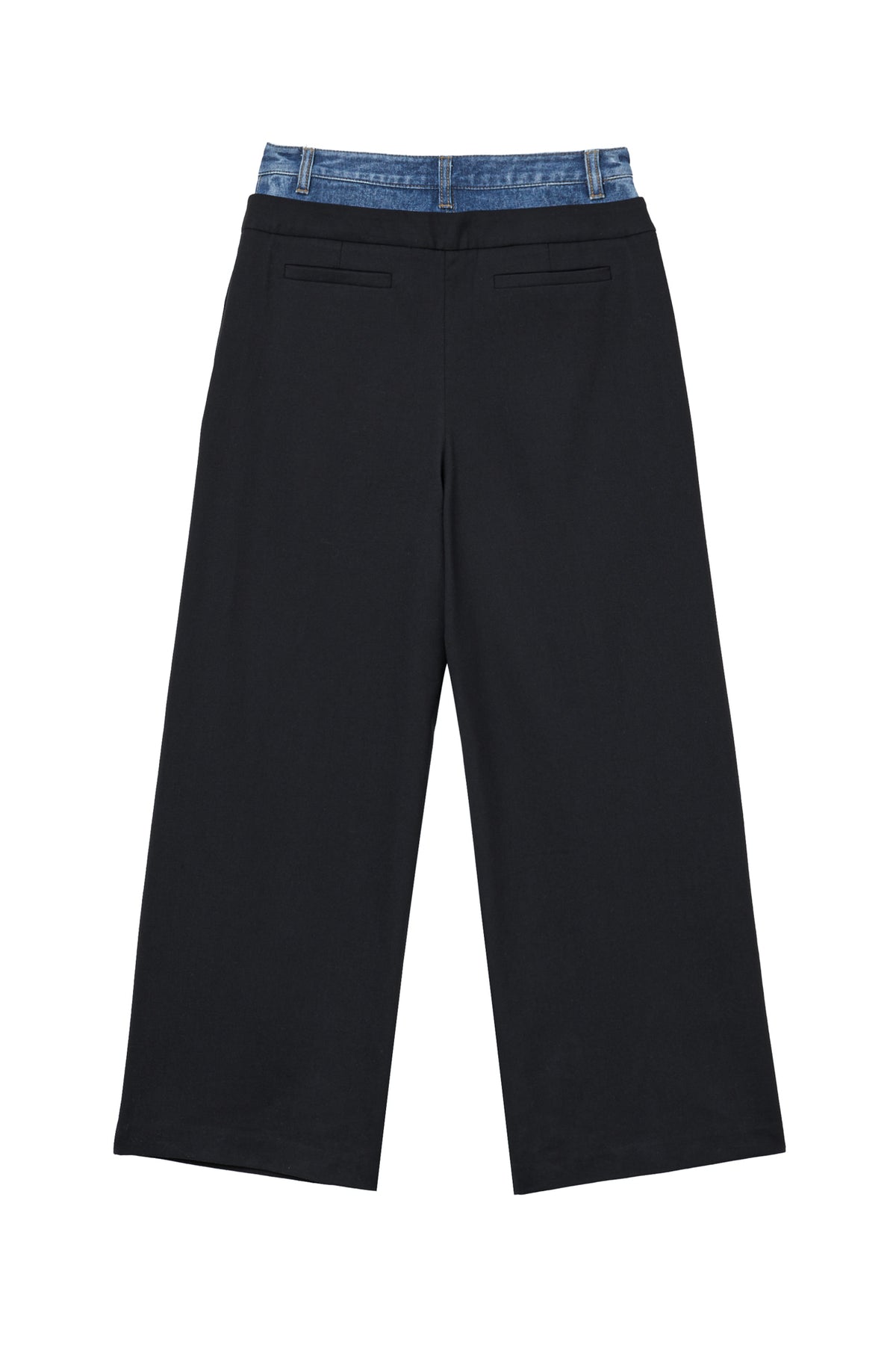 Deinet - Layered Denim Slacks (Black) product image 2 | TRAB K-Fashion Australia