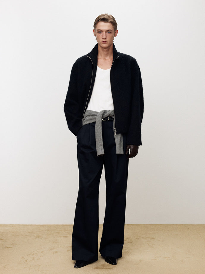 Tonywack - Wool Alpaca Zippered Jacket (Navy) product image 2 | TRAB K-Fashion Australia