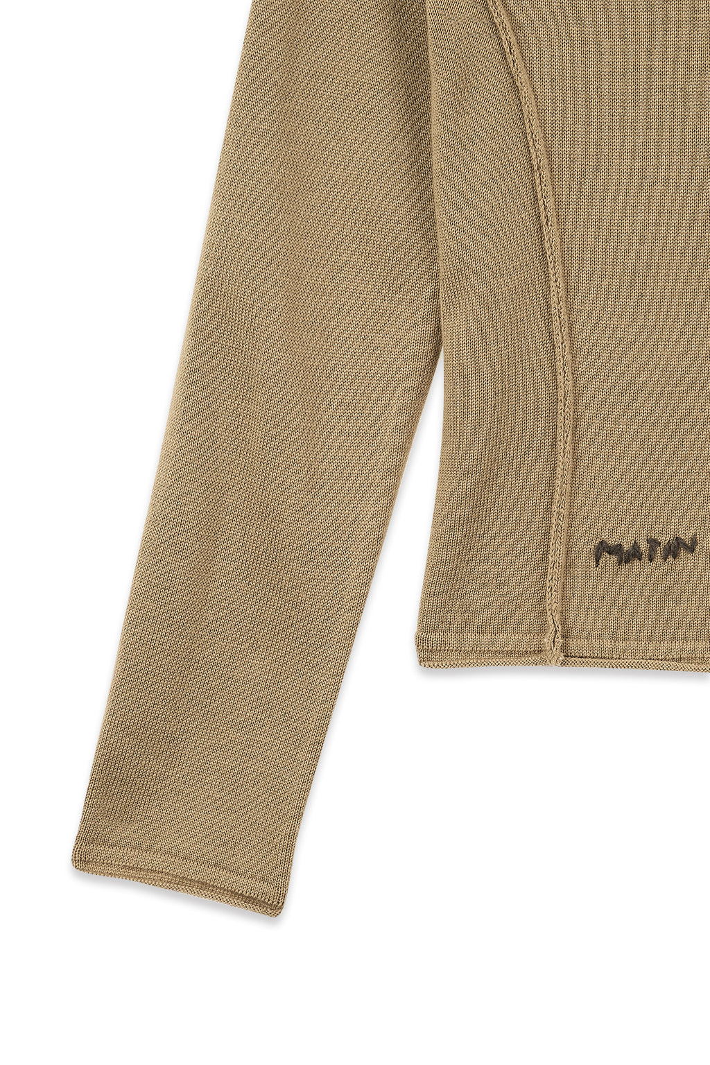 Matin Kim - Button Hoody Raglan Knit Top (Khaki) product image 4 | TRAB K-Fashion Australia