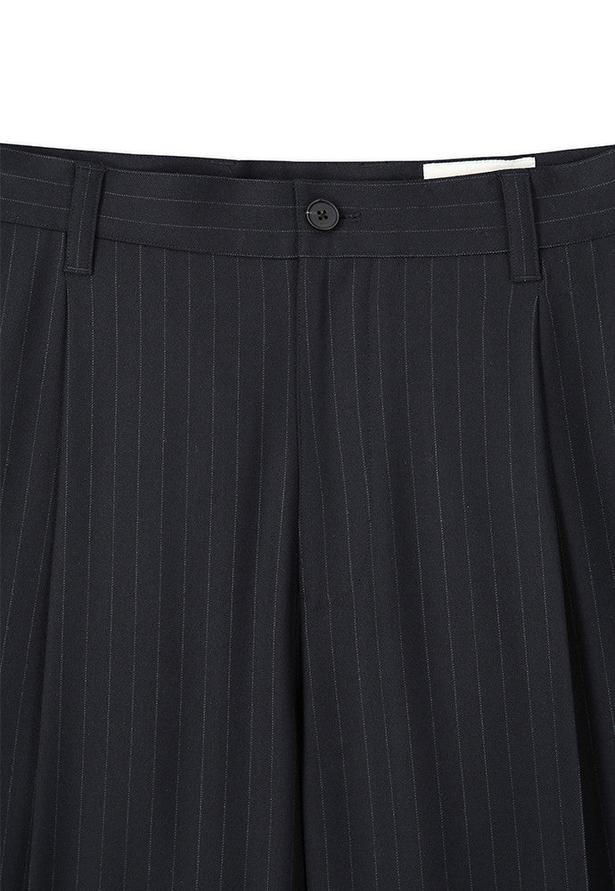 Art if acts - Wool One Tuck Trousers (Navy Stripe) product image 8 | TRAB K-Fashion Australia