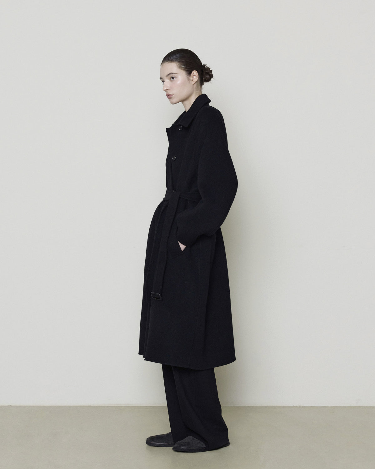 Brownyard - Handmade Belted Coat (Black) product image 2 | TRAB K-Fashion Australia