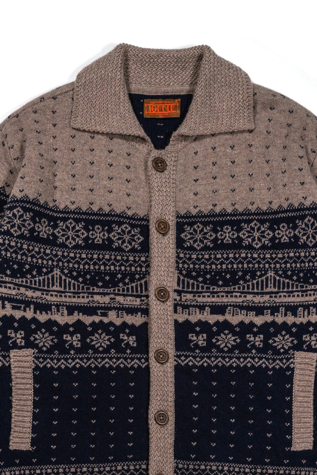 Ioedle - City-Bound Wool Collared Knit Cardigan (Navy) product image 4 | TRAB K-Fashion Australia