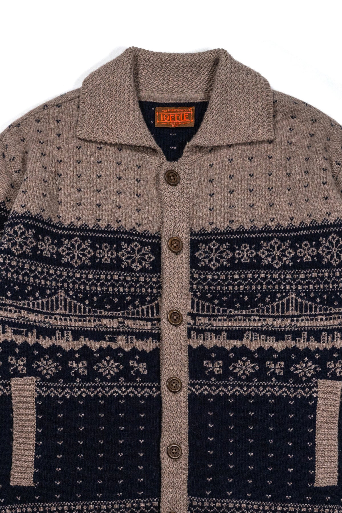 Ioedle - City-Bound Wool Collared Knit Cardigan (Navy) product image 4 | TRAB K-Fashion Australia