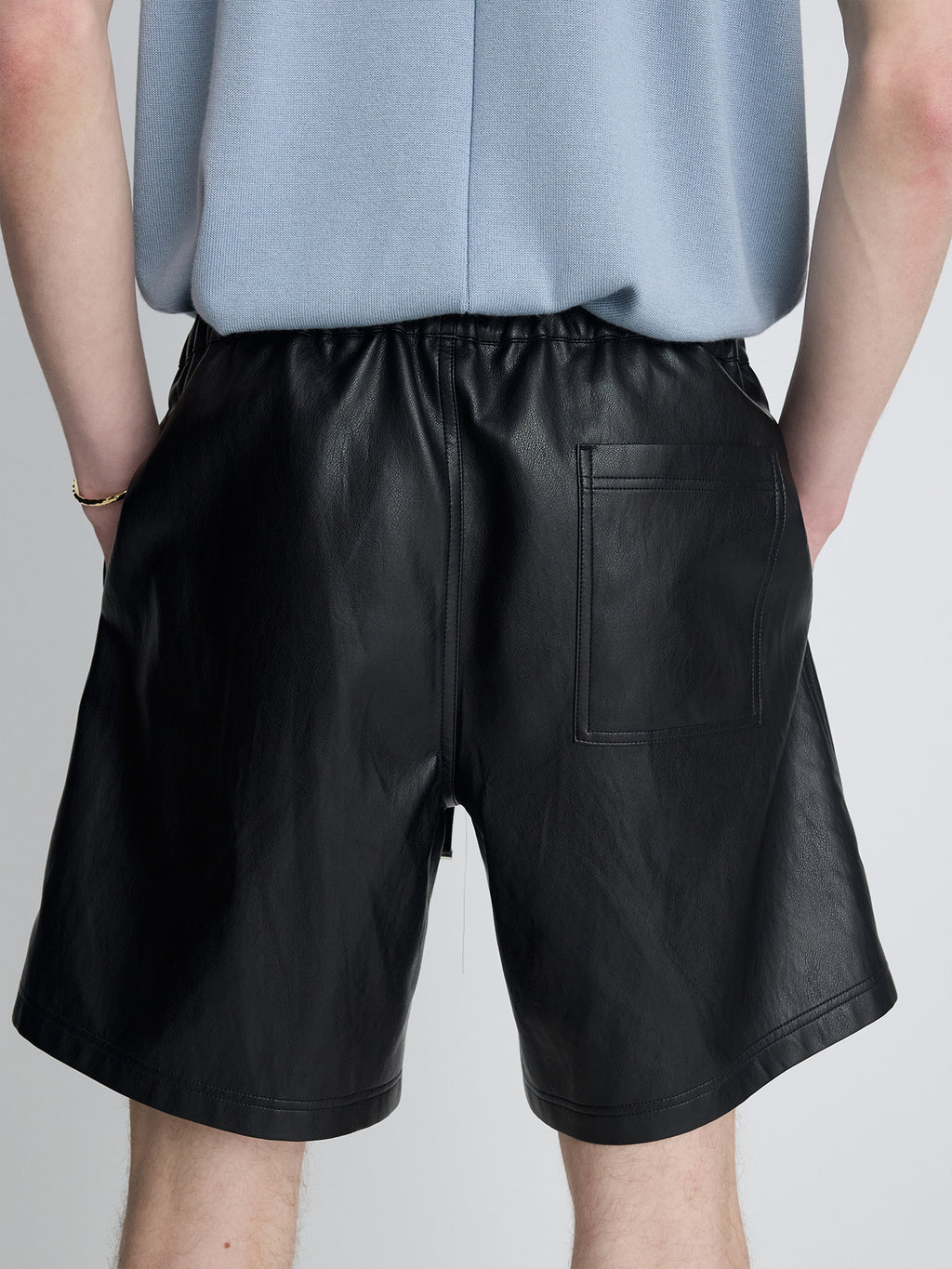 Tonywack - Faux Leather Lounge Shorts (Black) product image 8 | TRAB K-Fashion Australia