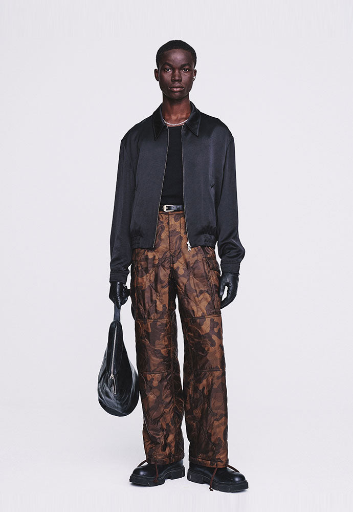 Tonywack - Super Fine Rayon Satin Zip Blouson (Black) product image 1 | TRAB K-Fashion Australia