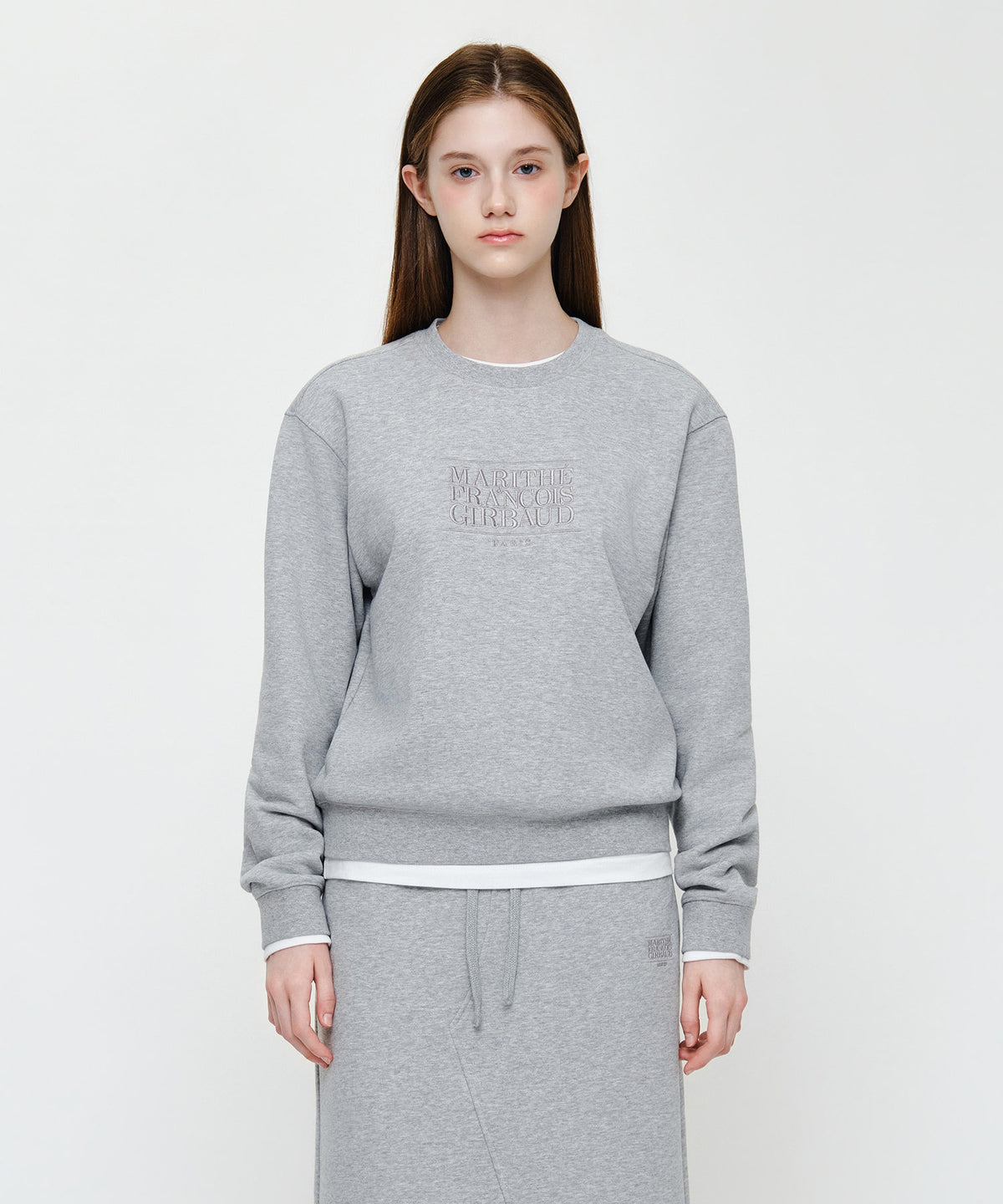 Marithe & Francois Girbaud - Classic Logo Sweatshirt (Heather Gray) product image 1 | TRAB K-Fashion Australia