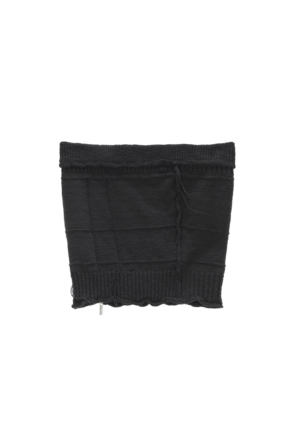 Matin Kim - Natural Damage Zip Up Tube Top (Charcoal) product image 2 | TRAB K-Fashion Australia