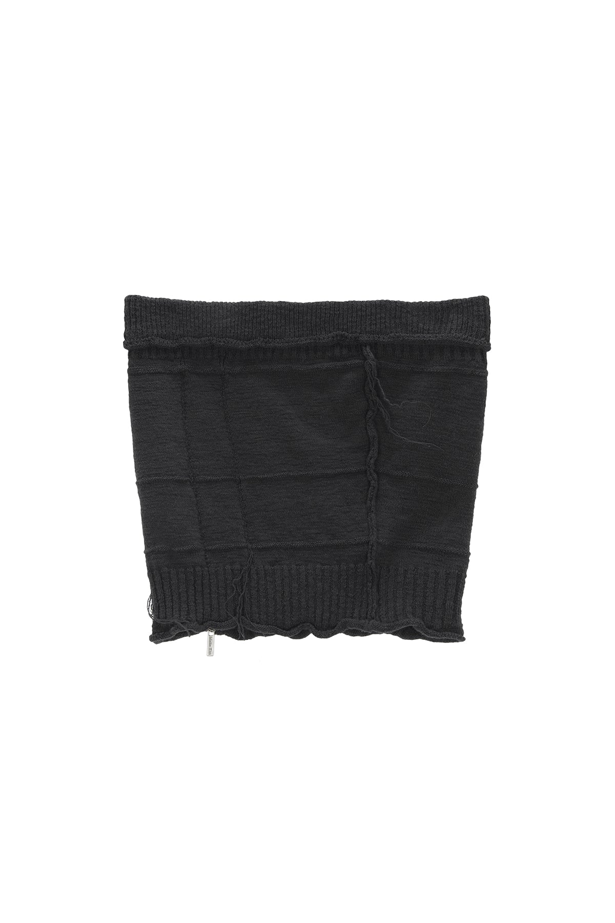Matin Kim - Natural Damage Zip Up Tube Top (Charcoal) product image 2 | TRAB K-Fashion Australia