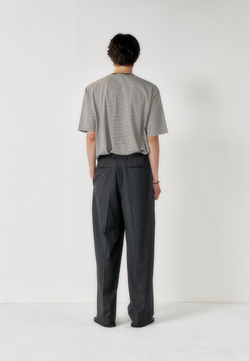 Art if acts - Washed Stripe Pocket S/S Tee (Charcoal) product image 3 | TRAB K-Fashion Australia