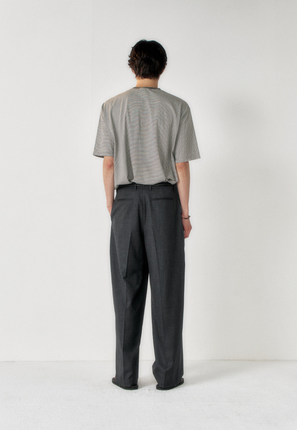 Art if acts - Washed Stripe Pocket S/S Tee (Charcoal) product image 3 | TRAB K-Fashion Australia