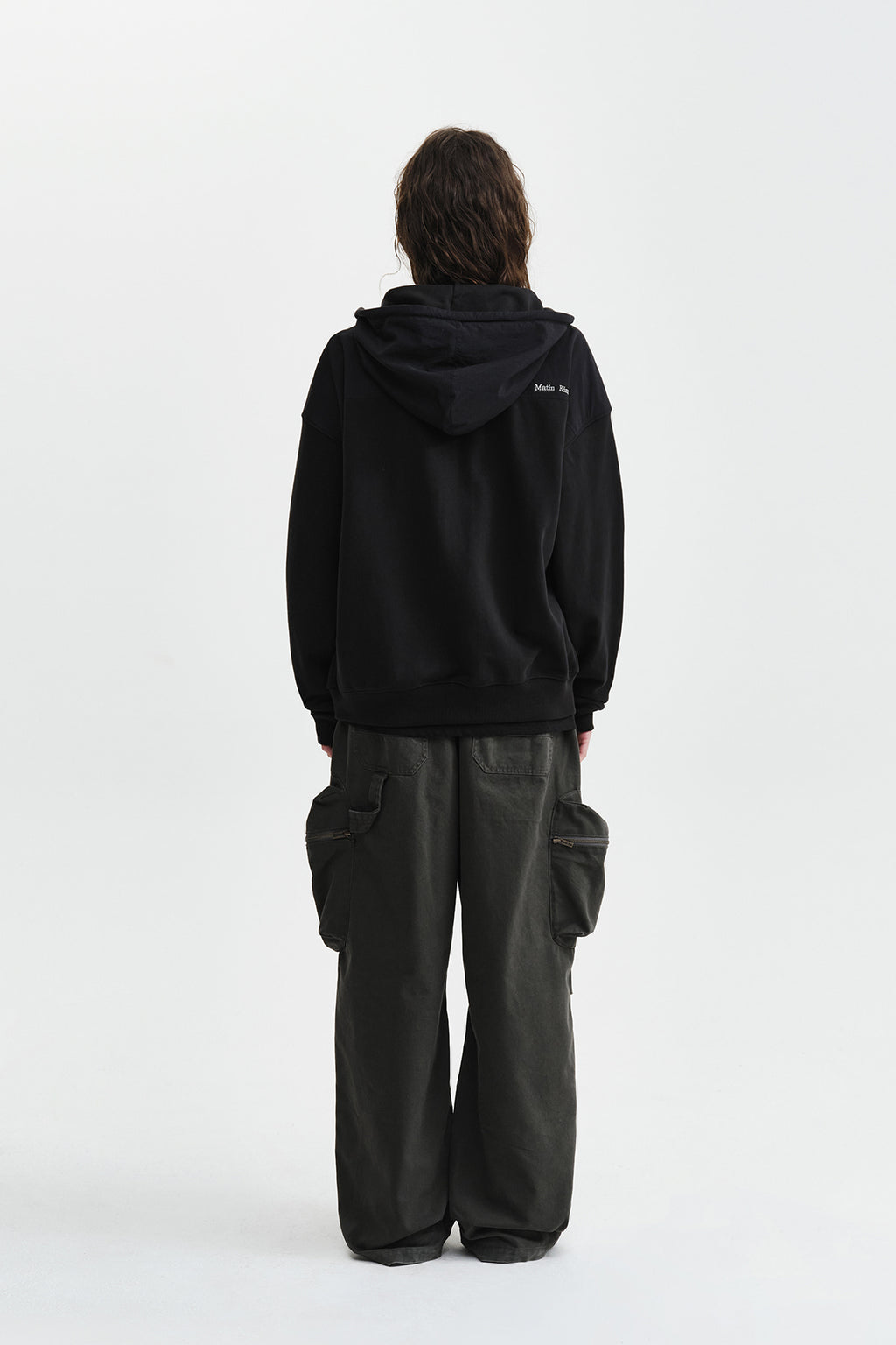 Matin Kim - Color Block Hoody Zip Up (Charcoal) product image 8 | TRAB K-Fashion Australia