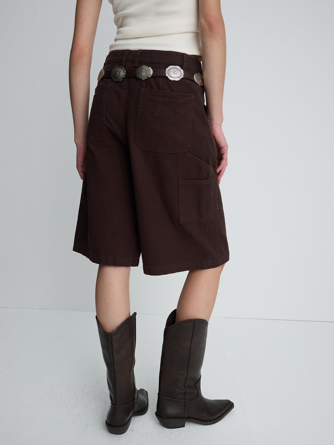 Tonywack - Cotton Relaxed Utility Shorts (Burnt Marron) product image 5 | TRAB K-Fashion Australia
