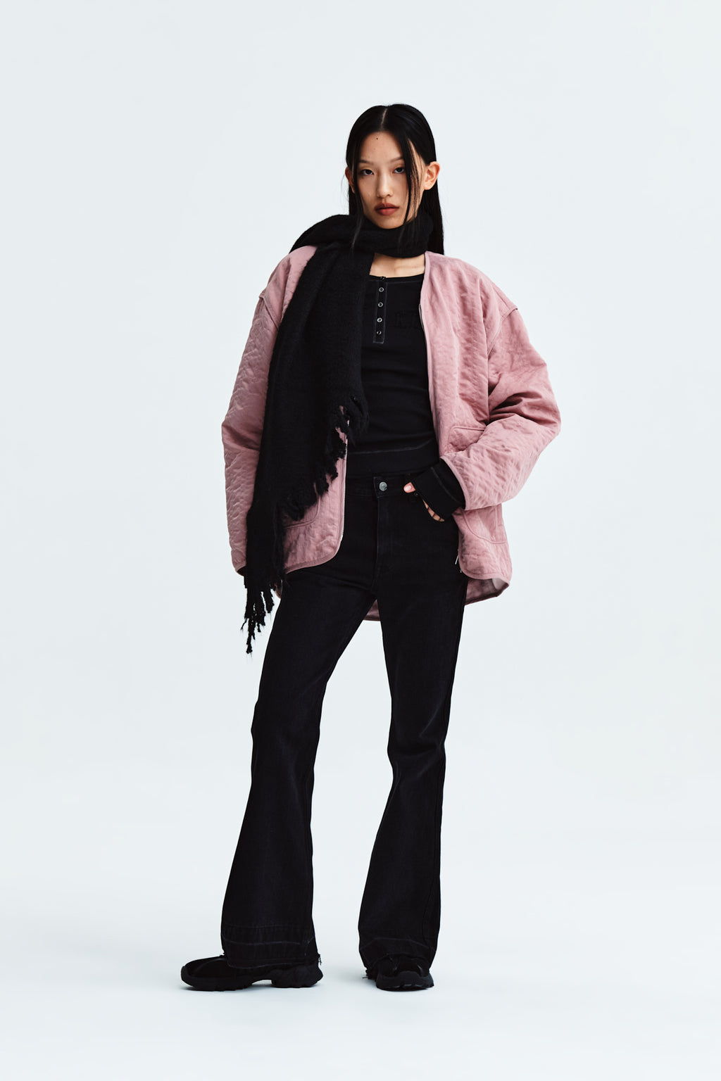 Matin Kim - Warm Up Quilting Jumper (Pink) product image 10 | TRAB K-Fashion Australia