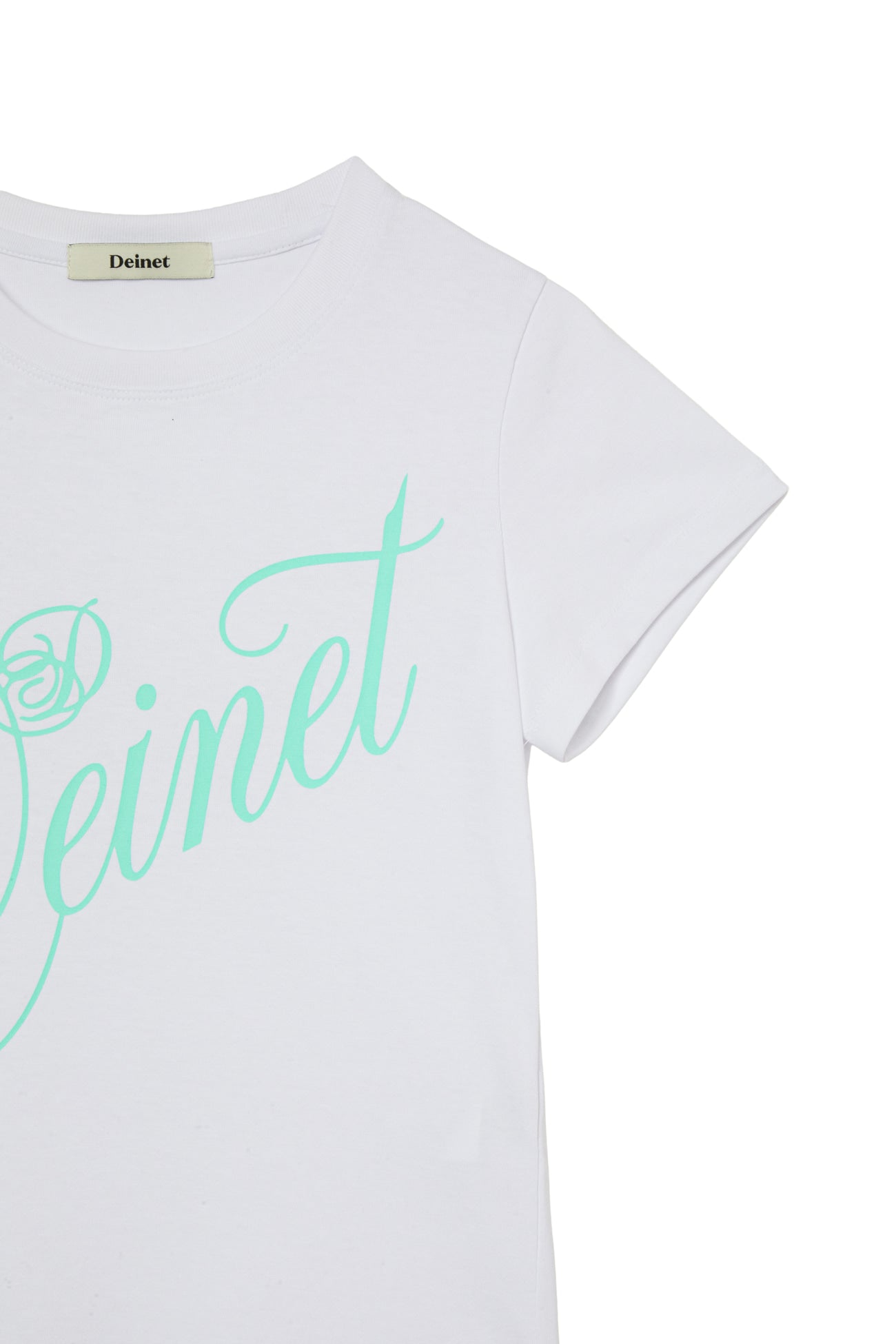 Deinet - Rose Typo Graphic T-Shirt (White) product image 4 | TRAB K-Fashion Australia