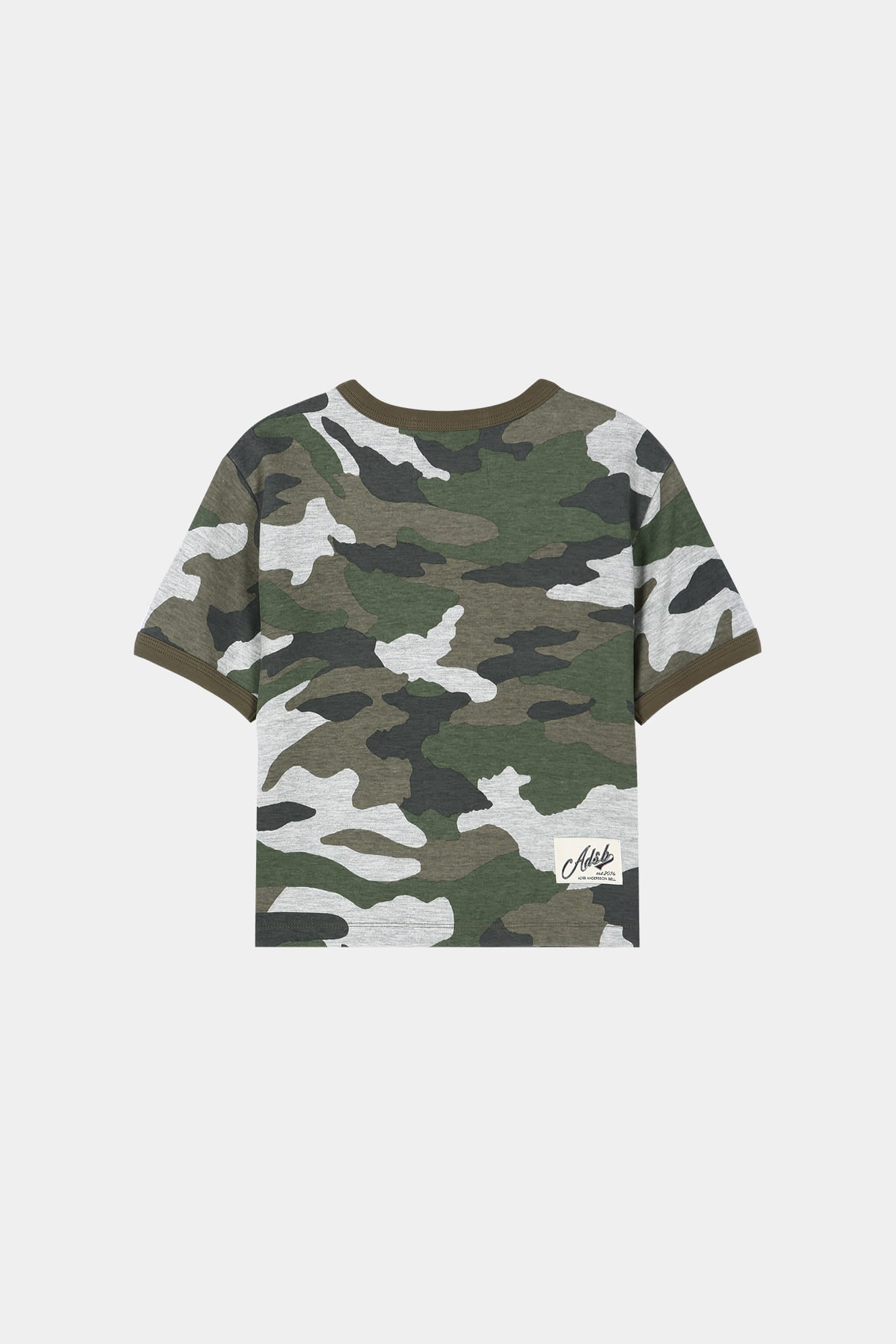 Andersson Bell - (essential) Camouflage Baby Ringer T-Shirt (Grey Camouflage) product image 6 | TRAB K-Fashion Australia