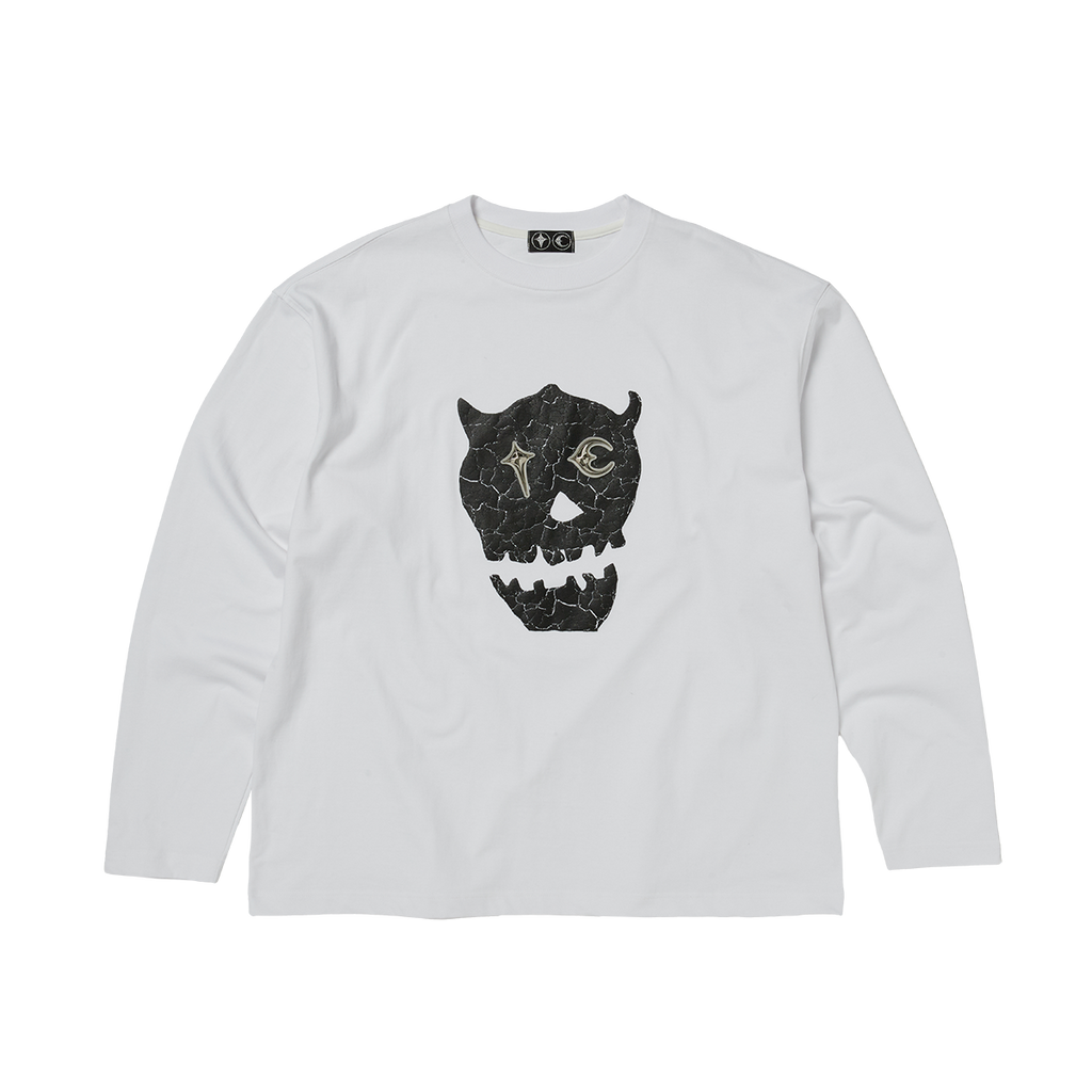Thug Club - TC Skull Long-Sleeve (White) product image 1 | TRAB K-Fashion Australia