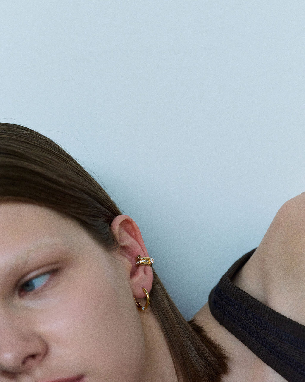 Numbering - Coil Spiral Pave Ear Cuff / 6 Prong #8105 product image 5 | TRAB K-Fashion Australia