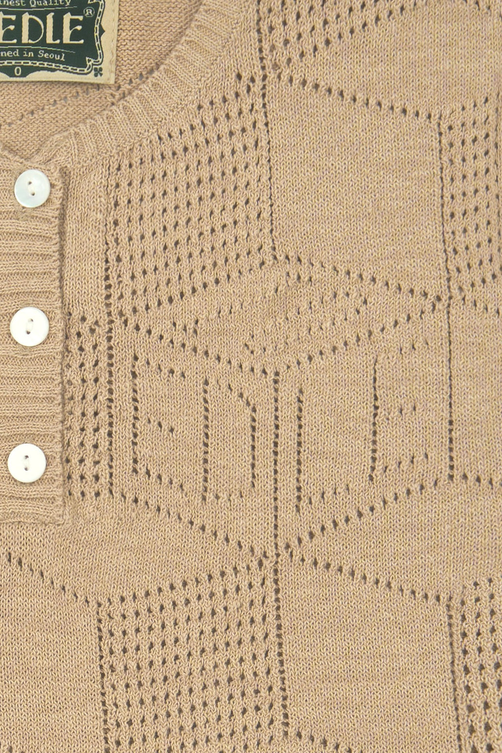 Ioedle - Architectural Infinite Hexagonal Mesh Vest (Beige) product image 5 | TRAB K-Fashion Australia
