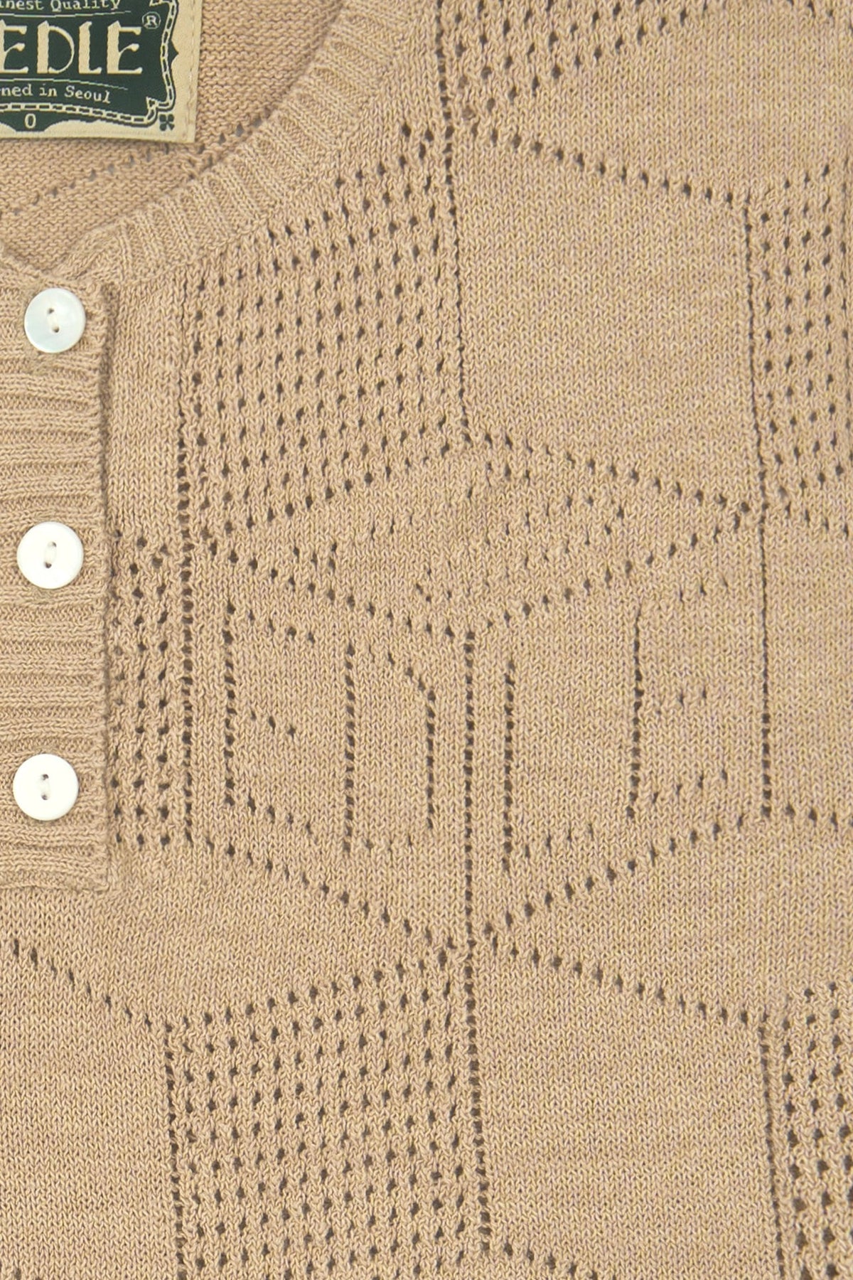 Ioedle - Architectural Infinite Hexagonal Mesh Vest (Beige) product image 5 | TRAB K-Fashion Australia