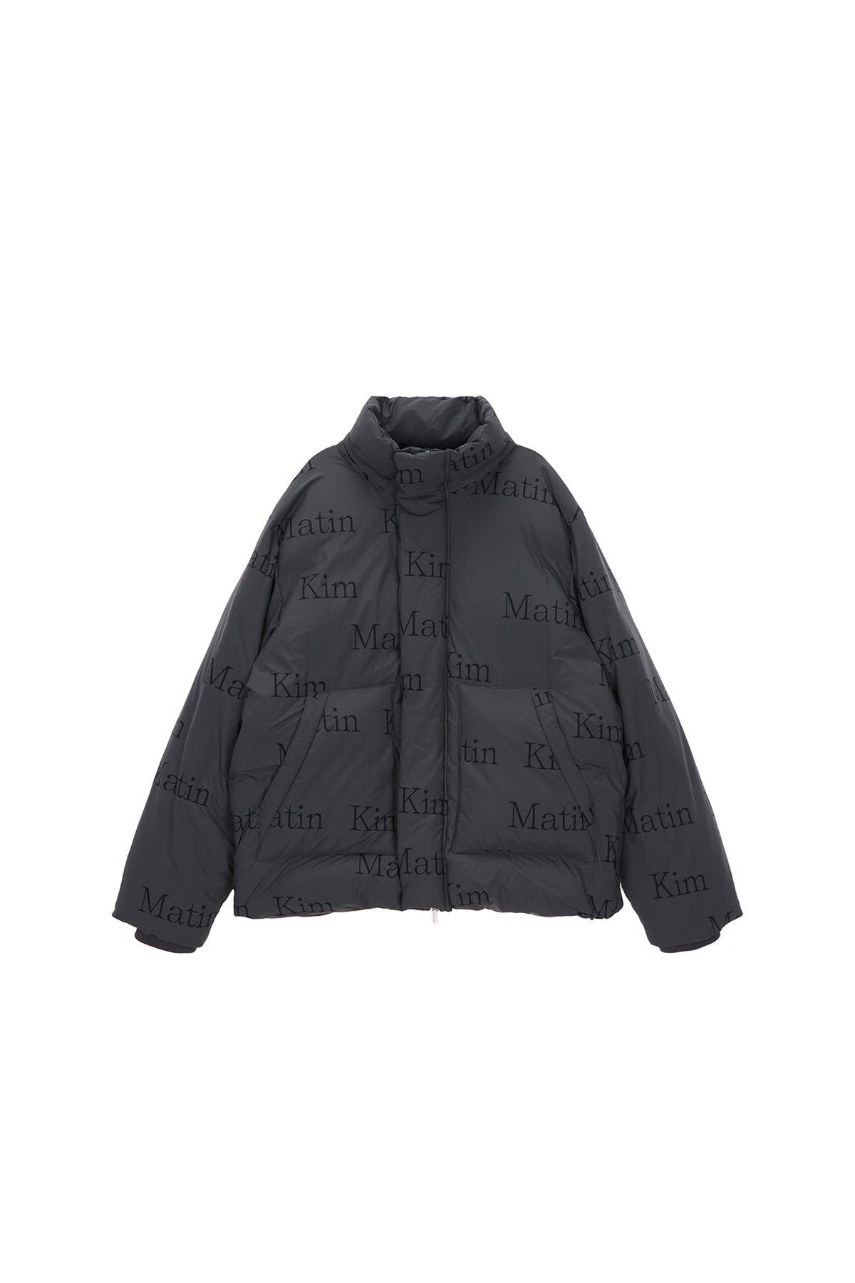 Matin Kim - Matin Pattern Hood Down Jumper (Charcoal) product image 5 | TRAB K-Fashion Australia