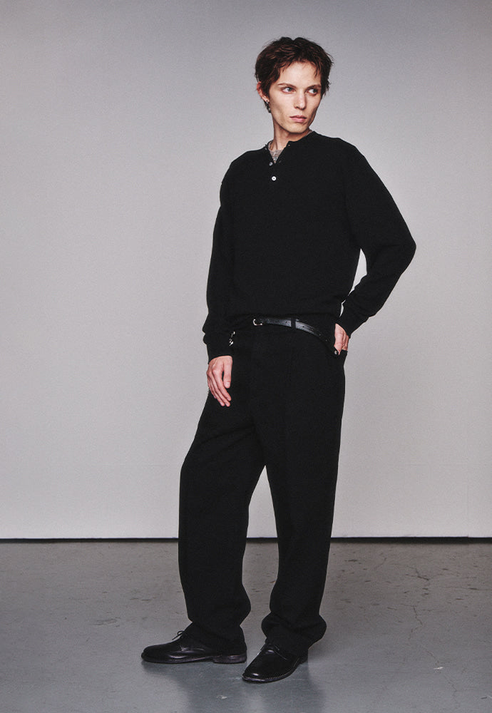 Art if acts - Henley Sweater (Black) product image 4 | TRAB K-Fashion Australia