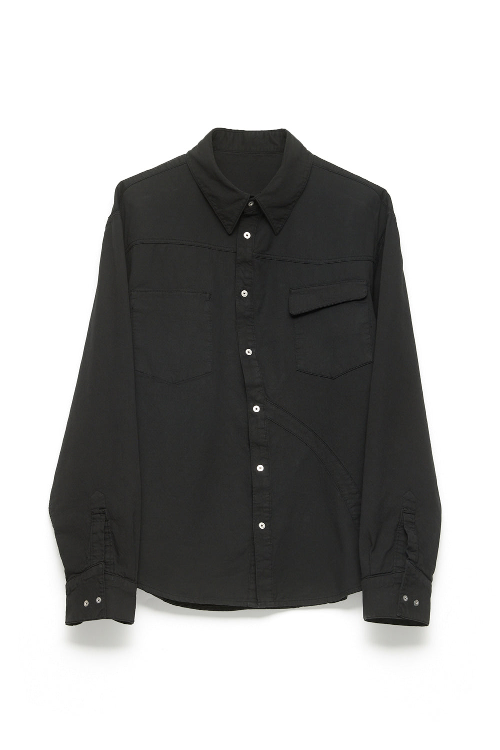 Hatchingroom - Reverse Western Shirt Gauze (Over Dyed Black) product image 5 | TRAB K-Fashion Australia