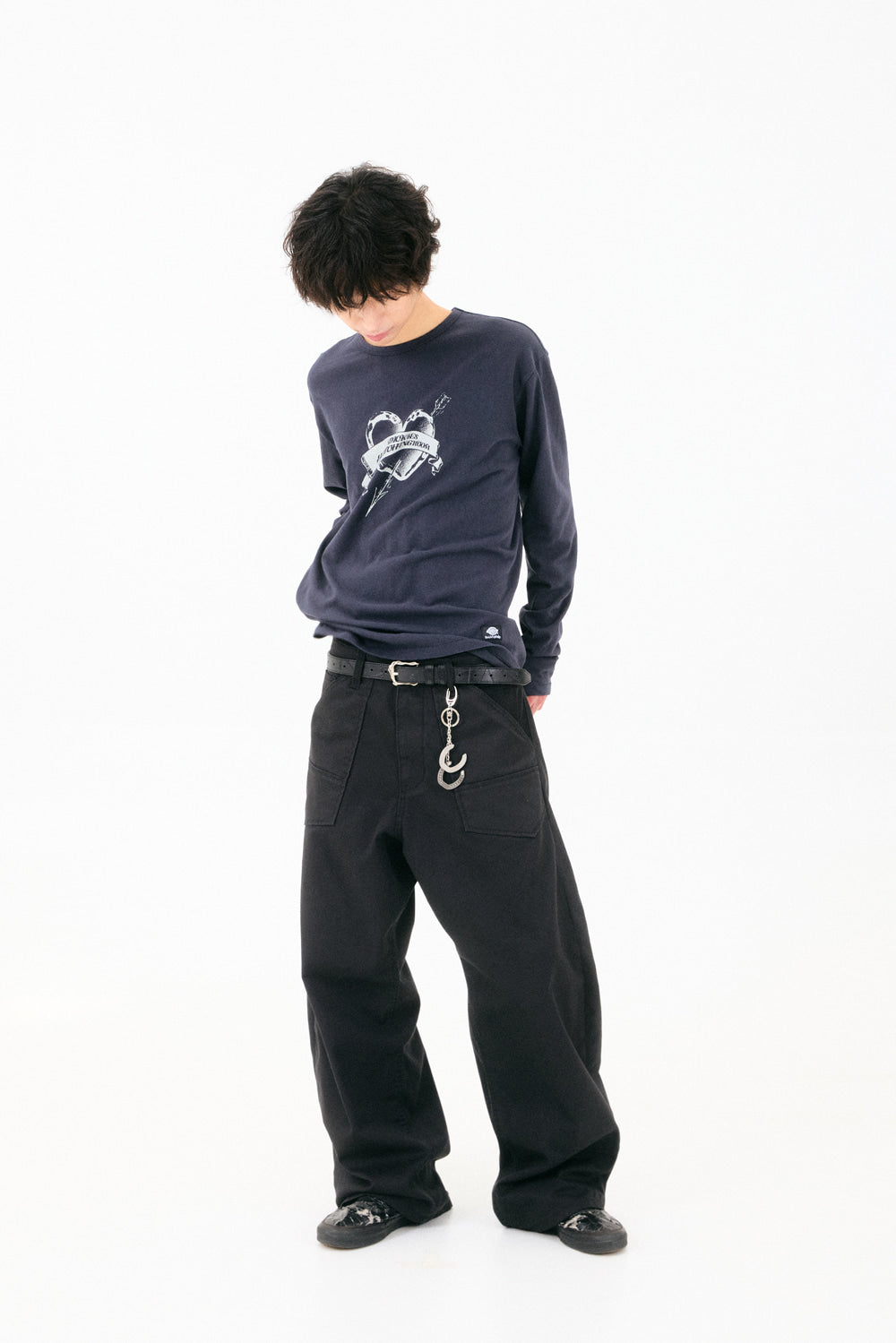 Hatchingroom - Wide Curve Carpenter Pants (Black) product image 8 | TRAB K-Fashion Australia