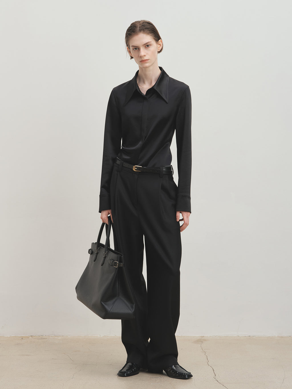 Tonywack - Pleated Wool Tailored Pants (Black) product image 2 | TRAB K-Fashion Australia