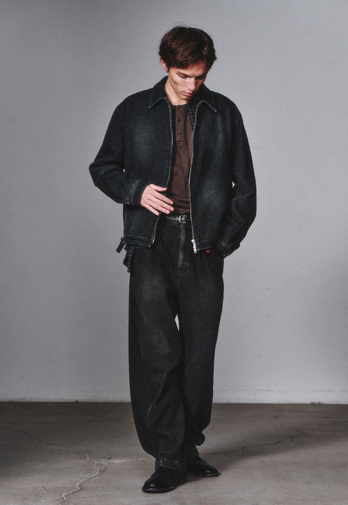 Art if acts - Traditional Fabric Dyed Blouson (Faded Black) product image 5 | TRAB K-Fashion Australia