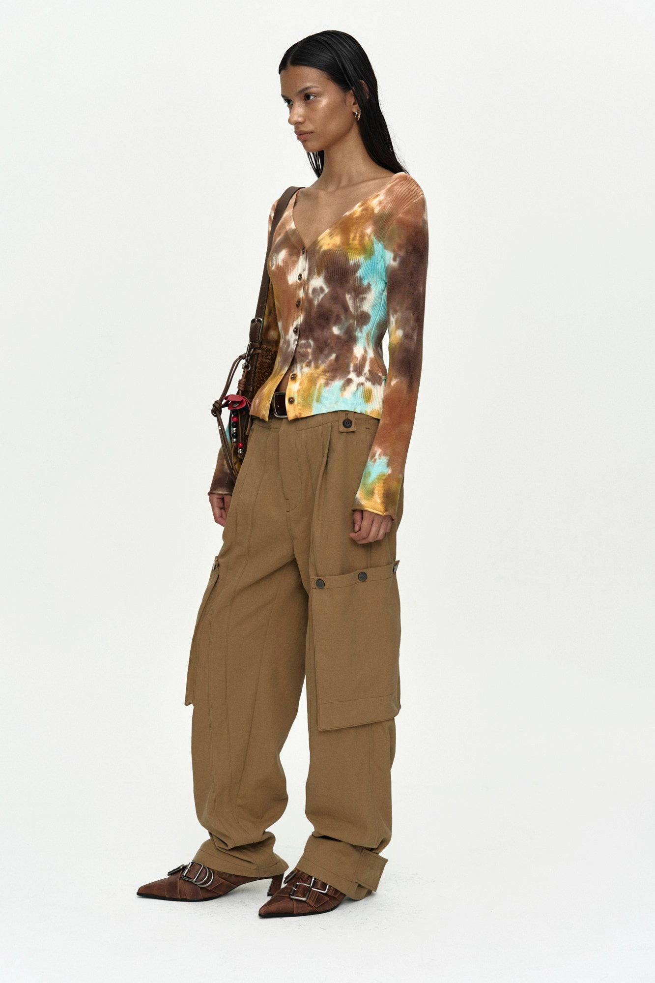 Andersson Bell - Multi-Dye Knit Cardigan (Brown) product image 2 | TRAB K-Fashion Australia