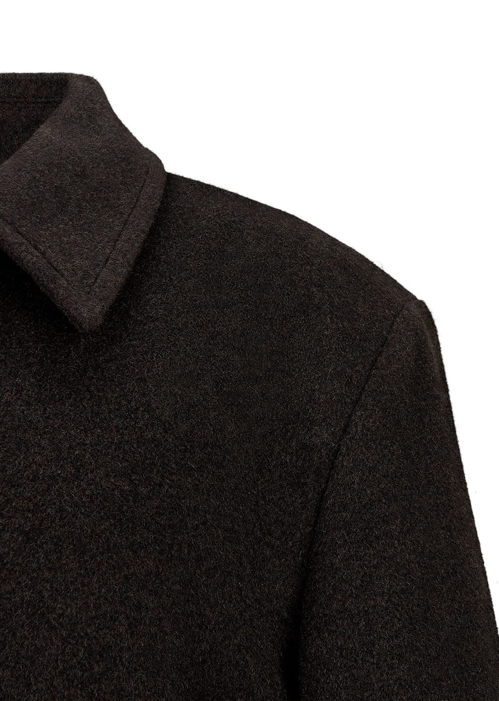 Amomento - single breasted maxi long coat (Dark Brown) product image 5 | TRAB K-Fashion Australia