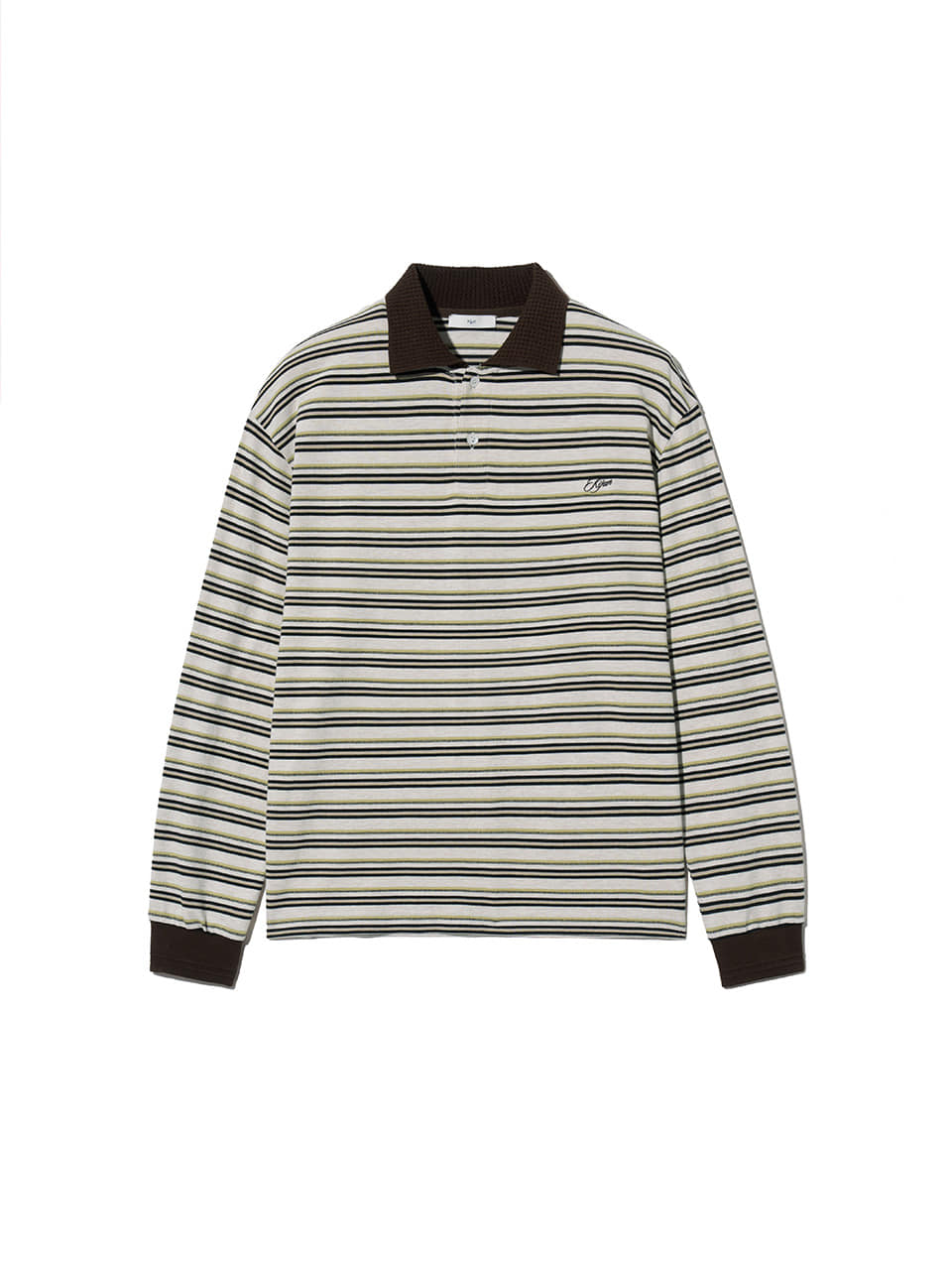 Kijun - Fresh Border Pique Polo (Brown) product image 7 | TRAB K-Fashion Australia