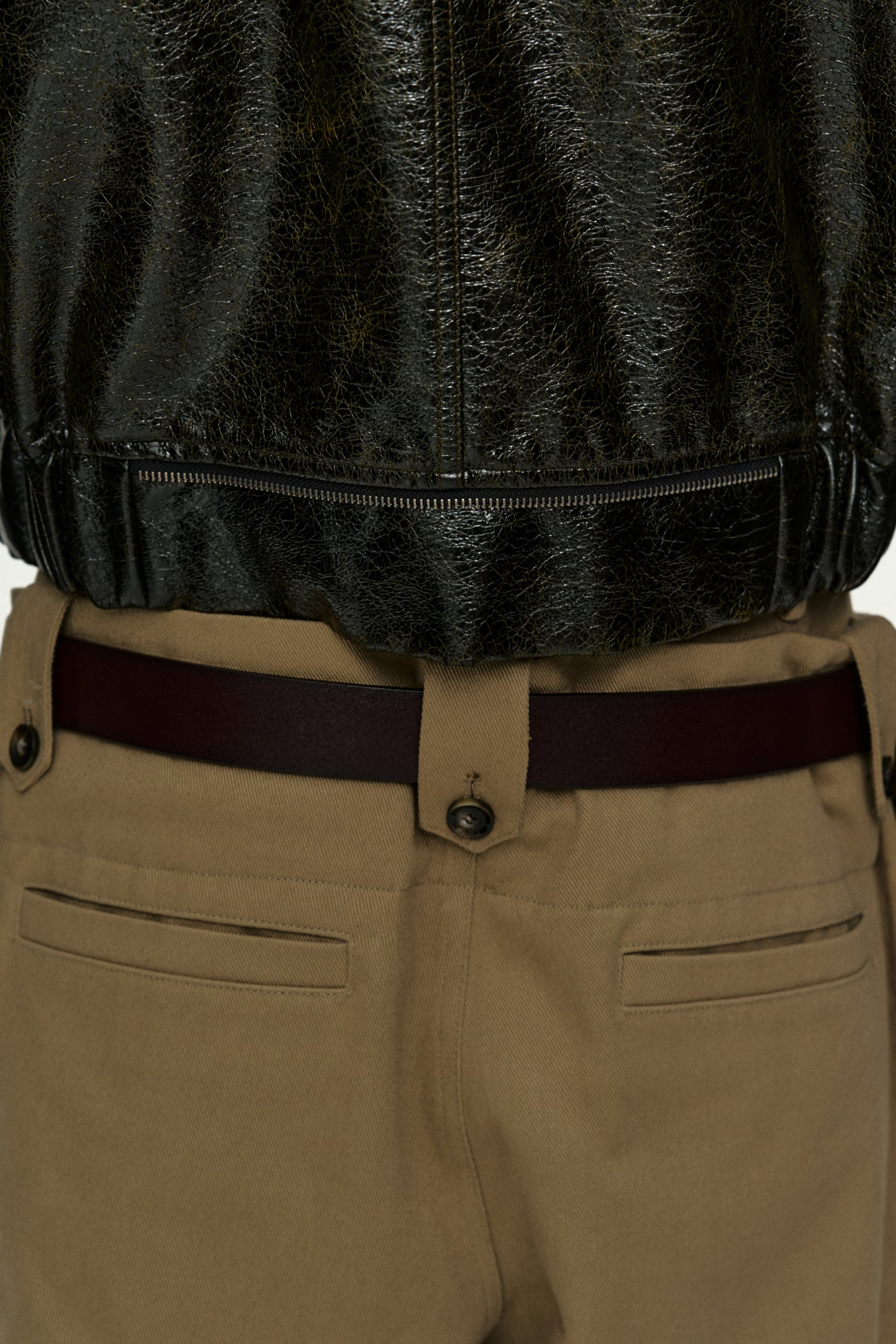 Andersson Bell - Double Waistband Wide-Leg Trousers (Beige) product image 7 | TRAB K-Fashion Australia