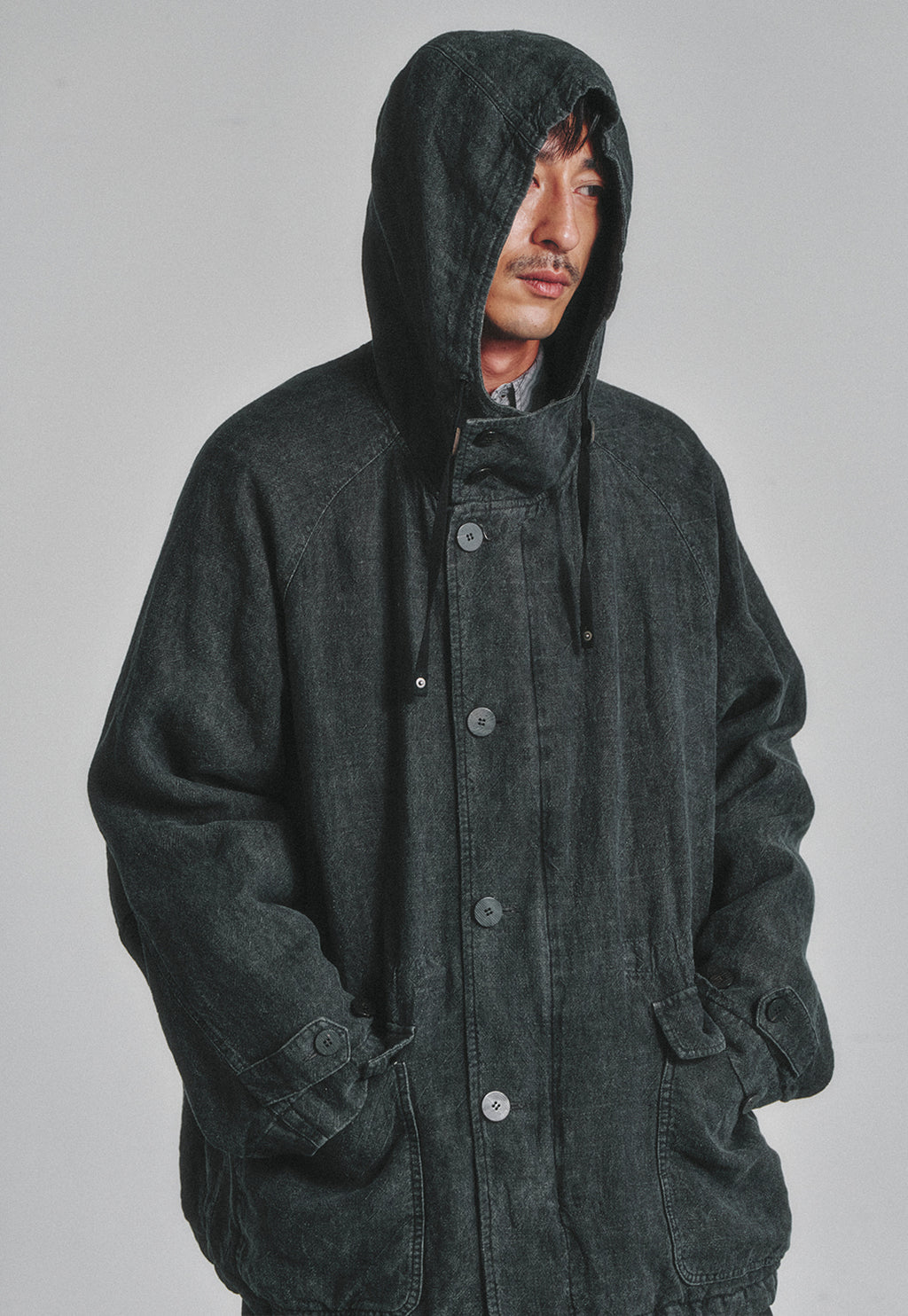 Art if acts - Linen Military Parka (Black) product image 6 | TRAB K-Fashion Australia