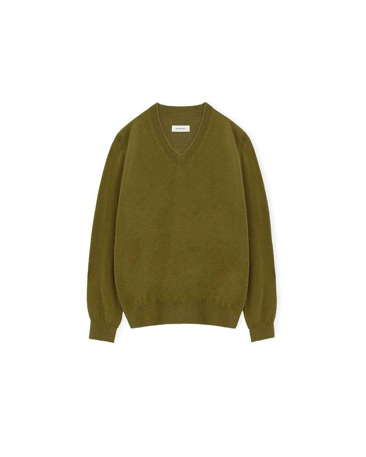 Brownyard - Extra Super Fine V Neck Knit (Olive) product image 5 | TRAB K-Fashion Australia