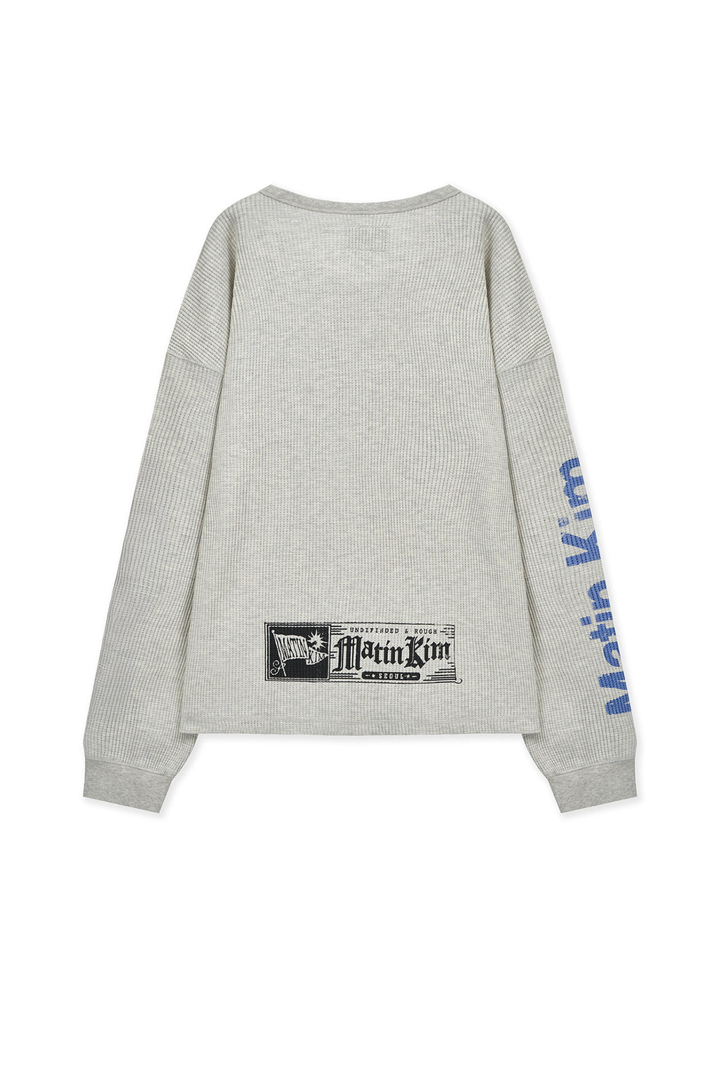 Matin Kim - Sleeve Logo Waffle Top (Ivory) product image 2 | TRAB K-Fashion Australia
