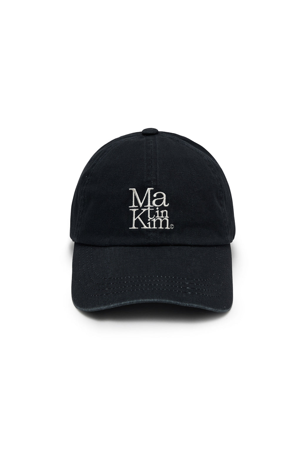 Matin Kim - Matin Block Logo Ball Cap (Dark Navy) product image 1 | TRAB K-Fashion Australia