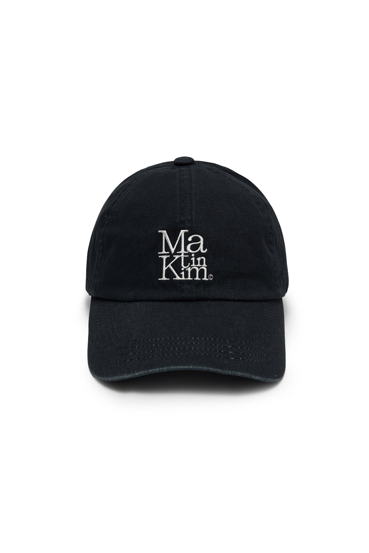 Matin Kim - Matin Block Logo Ball Cap (Dark Navy) product image 1 | TRAB K-Fashion Australia