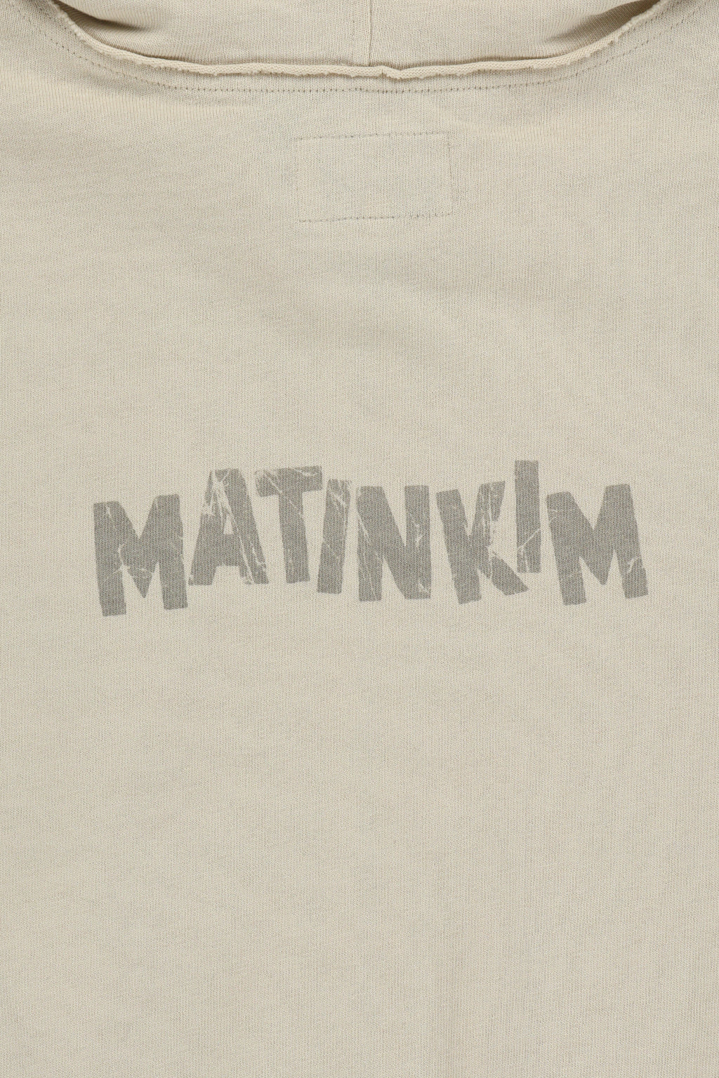 Matin Kim - Back Logo Jersey Hood Vest (Beige) product image 5 | TRAB K-Fashion Australia
