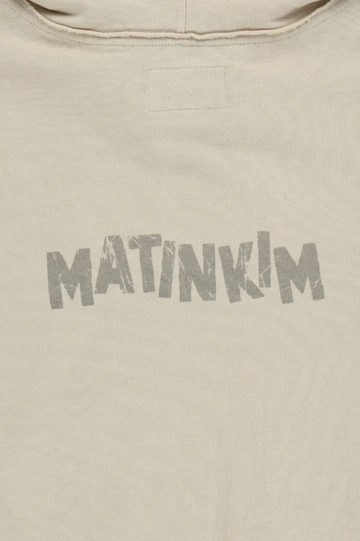 Matin Kim - Back Logo Jersey Hood Vest (Beige) product image 5 | TRAB K-Fashion Australia