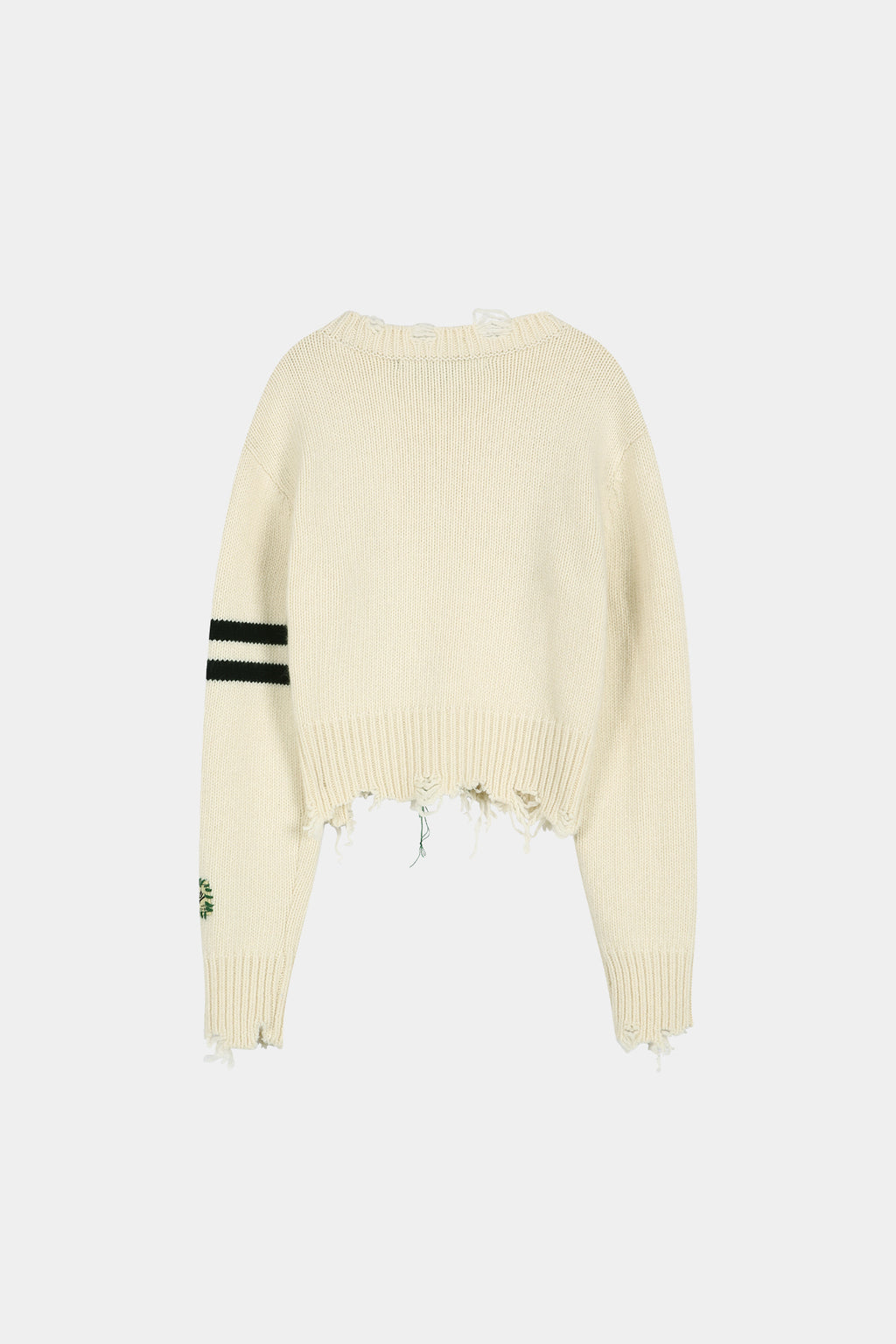 Andersson Bell - (essential) Distressed Varsity Patch Sweater (cream) (Cream) product image 8 | TRAB K-Fashion Australia
