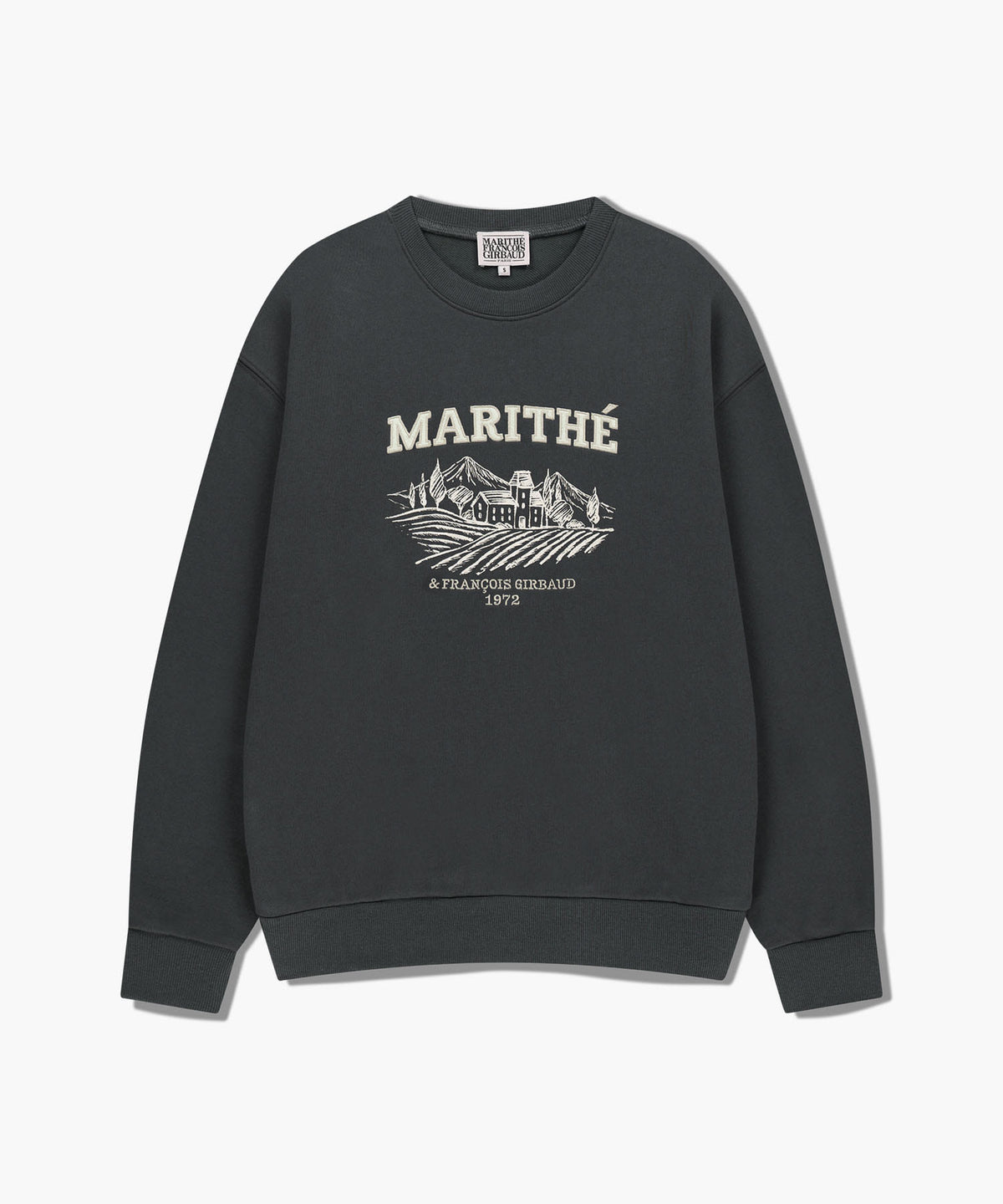 Marithe & Francois Girbaud - Winery Applique Logo Over Fit Sweatshirt (Charcoal) product image 6 | TRAB K-Fashion Australia