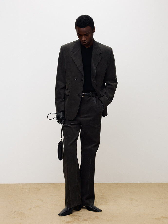 Tonywack - Corduroy Single-Breasted Tailored Jacket (Anthracite) product image 3 | TRAB K-Fashion Australia