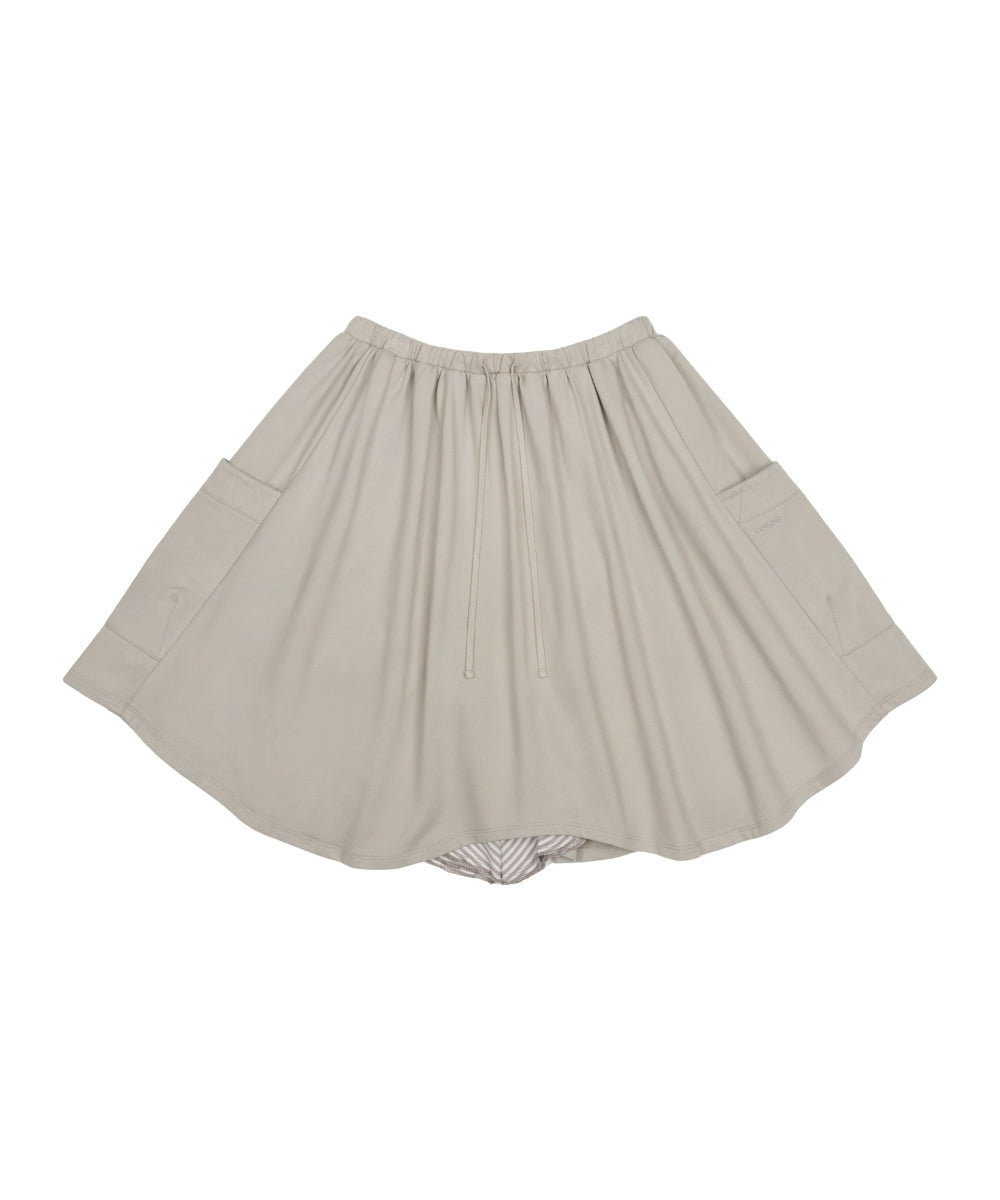 Coyseio - Striped Layered Midi Skirt (Light Grey) product image 8 | TRAB K-Fashion Australia