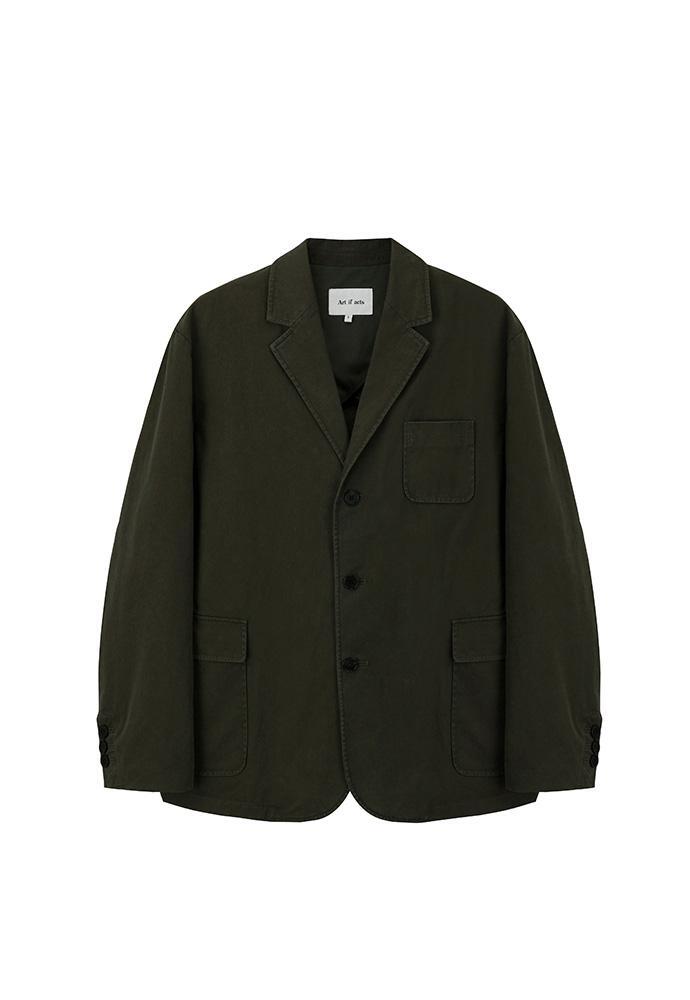 Art if acts - Washed 3 Button Blazer (Olive) product image 5 | TRAB K-Fashion Australia