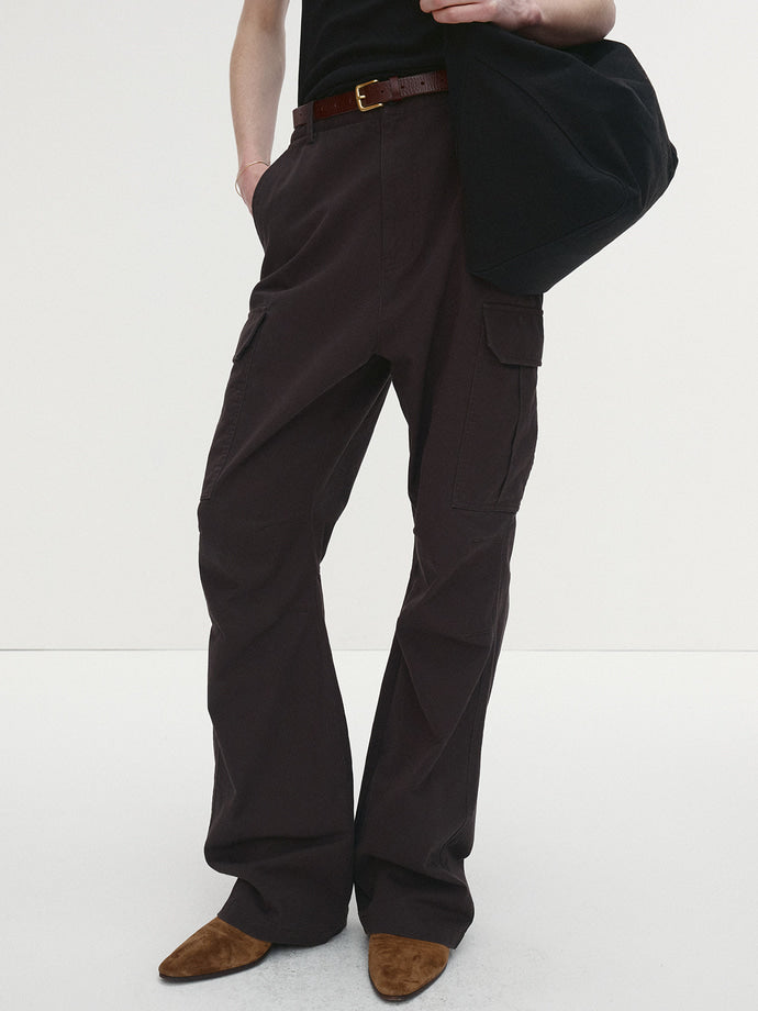 Tonywack - Washed Cotton Loose Flared Cargo Pants (Ebony) product image 4 | TRAB K-Fashion Australia