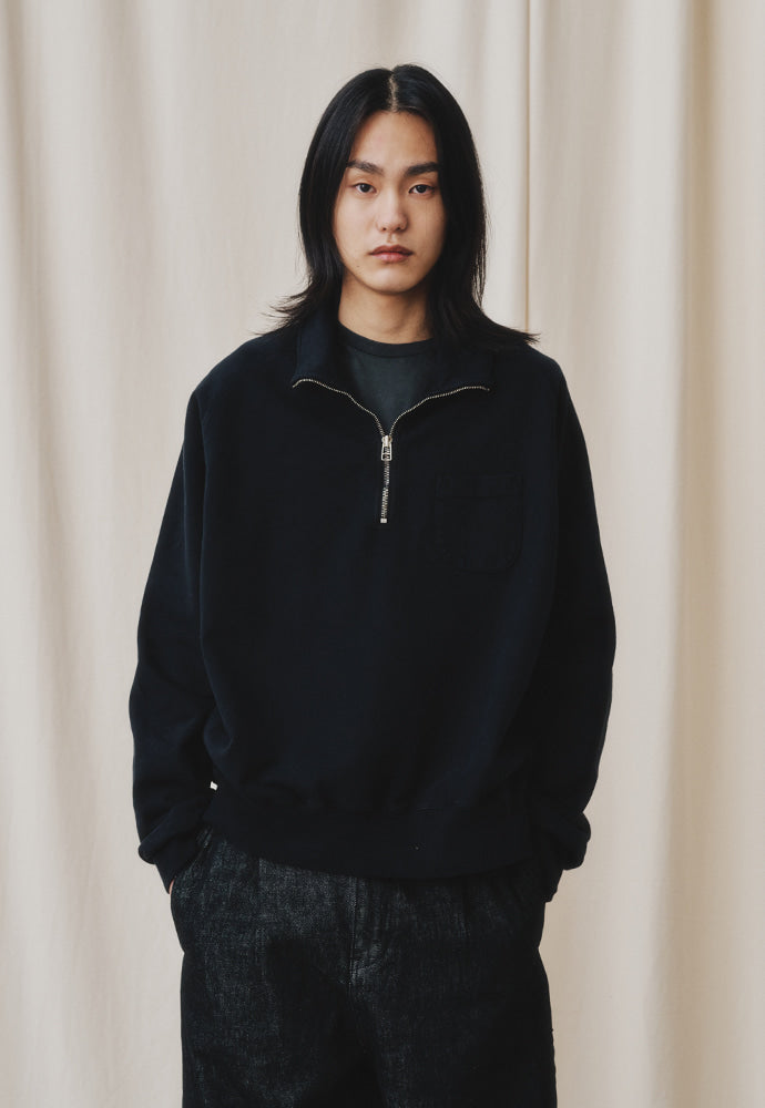 Art if acts - Garment Dyed Half Zipup Sweat (Black) product image 5 | TRAB K-Fashion Australia
